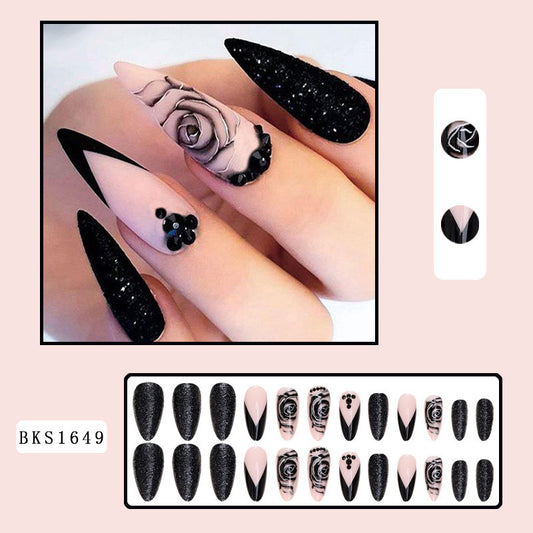 BLACK ROSES - WITH FULL NAIL KIT