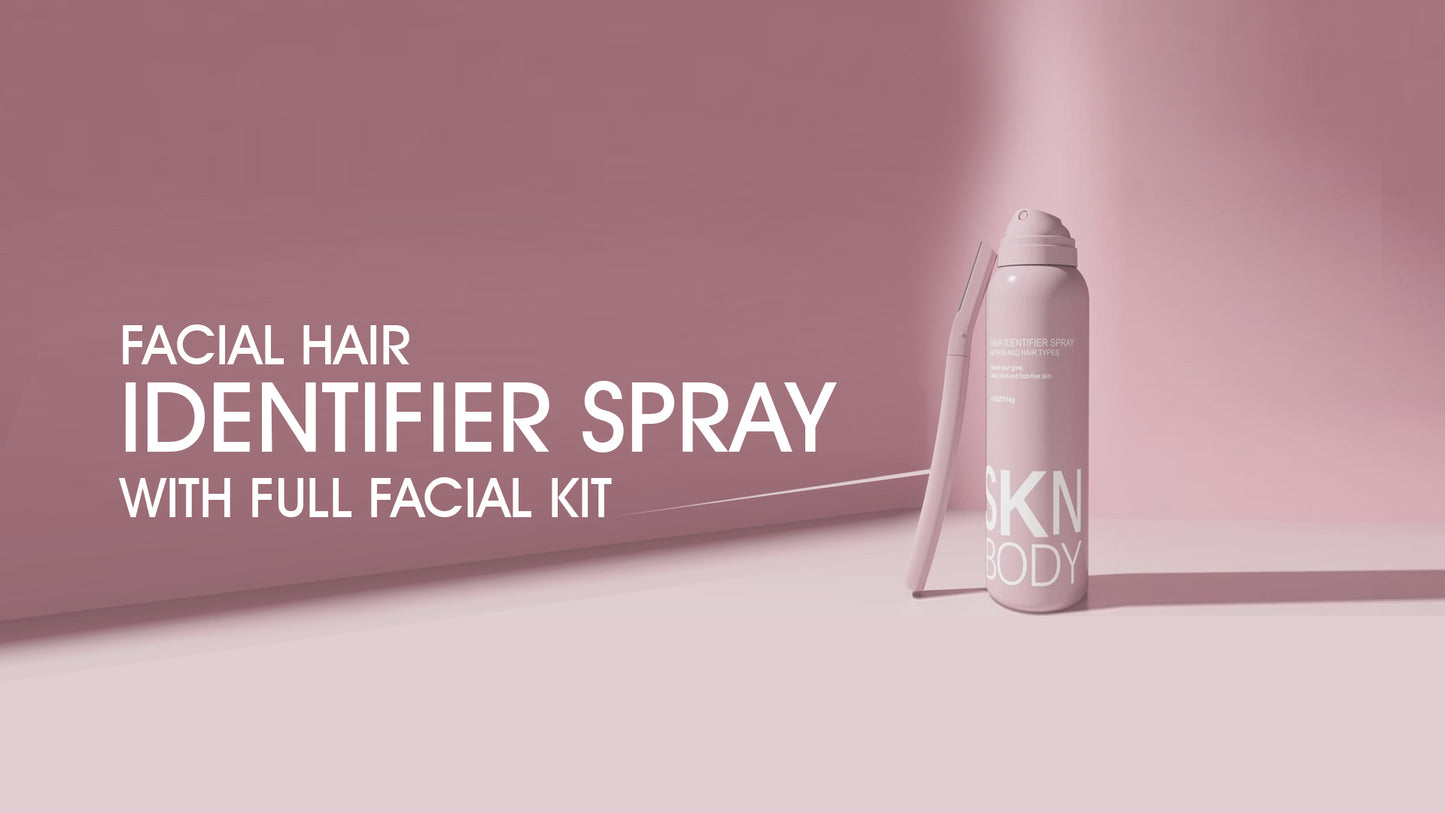 FACIAL HAIR IDENTIFIER SPRAY WITH FULL FACIAL KIT