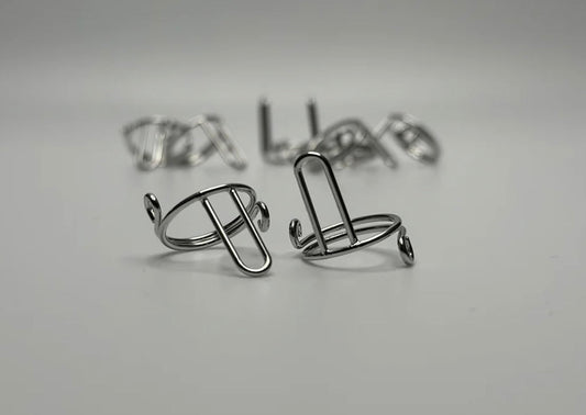 ADJUSTABLE NAIL RINGS WITH FREE SET OF NAILS AND STICKERS